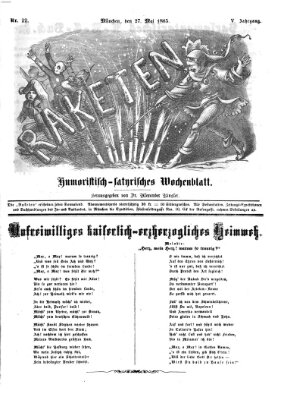 Raketen (Schalks-Narr) Samstag 27. Mai 1865