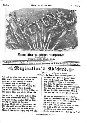 Raketen (Schalks-Narr) Samstag 10. Juni 1865