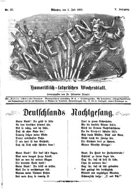 Raketen (Schalks-Narr) Samstag 1. Juli 1865