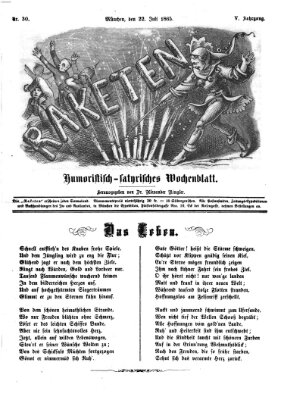 Raketen (Schalks-Narr) Samstag 22. Juli 1865