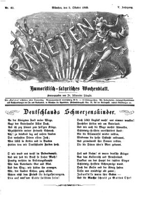 Raketen (Schalks-Narr) Donnerstag 5. Oktober 1865