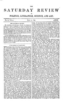 Saturday review Samstag 27. Juni 1857