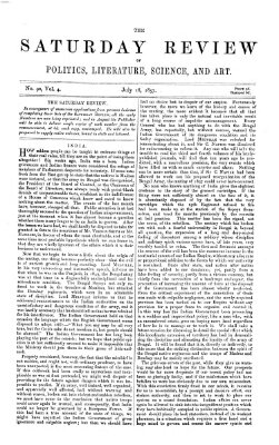 Saturday review Samstag 18. Juli 1857