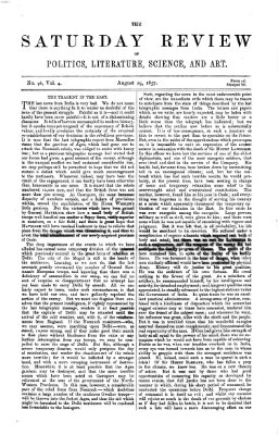 Saturday review Samstag 29. August 1857