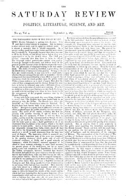 Saturday review Samstag 5. September 1857