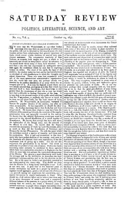 Saturday review Samstag 24. Oktober 1857