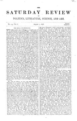 Saturday review Samstag 7. August 1858