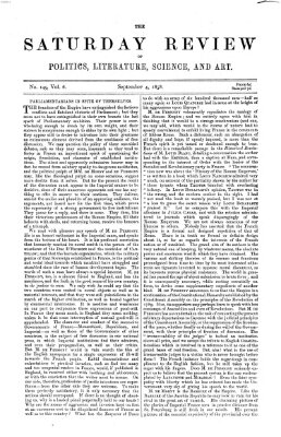 Saturday review Samstag 4. September 1858