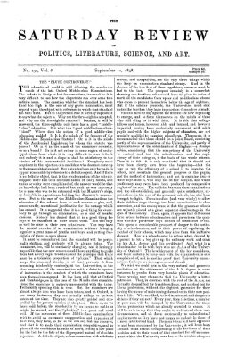 Saturday review Samstag 11. September 1858