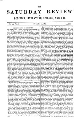 Saturday review Samstag 13. November 1858