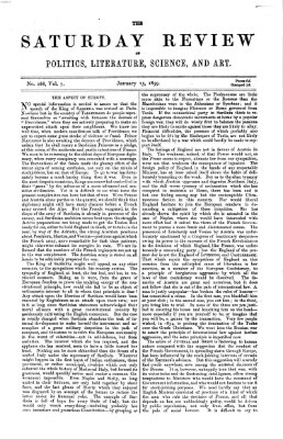 Saturday review Samstag 15. Januar 1859