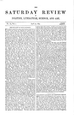 Saturday review Samstag 30. April 1859