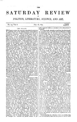 Saturday review Samstag 16. Juli 1859