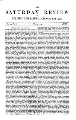 Saturday review Samstag 23. Juli 1859