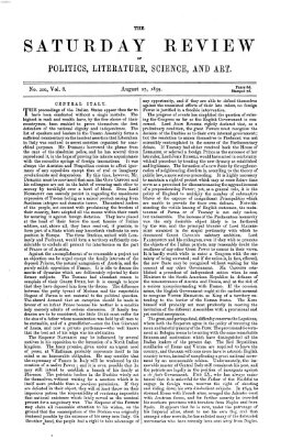 Saturday review Samstag 27. August 1859