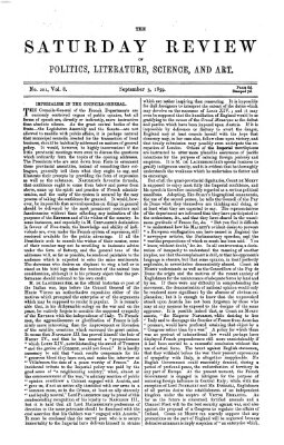 Saturday review Samstag 3. September 1859