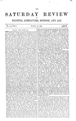 Saturday review Samstag 29. Oktober 1859