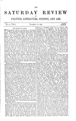 Saturday review Samstag 12. November 1859