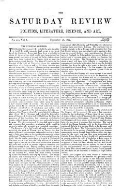 Saturday review Samstag 26. November 1859