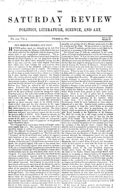 Saturday review Samstag 7. Januar 1860