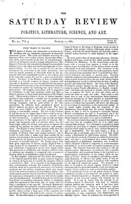 Saturday review Samstag 21. Januar 1860