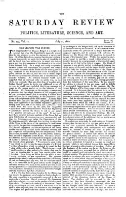 Saturday review Samstag 21. Juli 1860