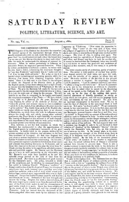 Saturday review Samstag 4. August 1860