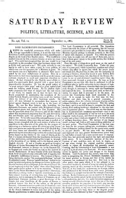 Saturday review Samstag 22. September 1860