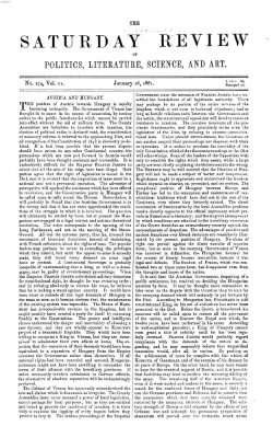 Saturday review Samstag 26. Januar 1861