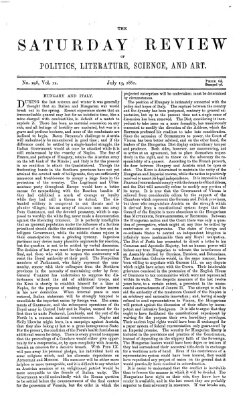 Saturday review Samstag 13. Juli 1861