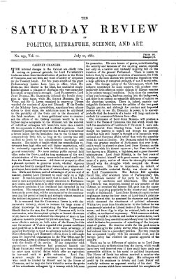 Saturday review Samstag 20. Juli 1861