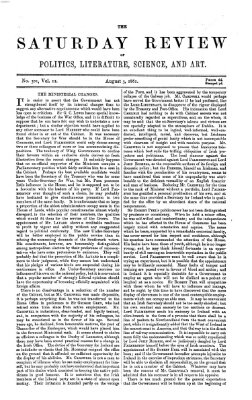 Saturday review Samstag 3. August 1861