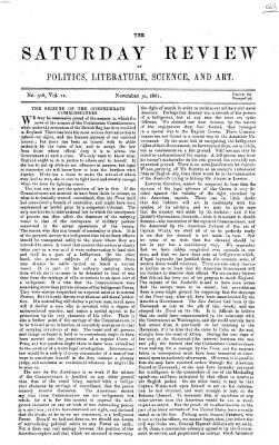 Saturday review Samstag 30. November 1861