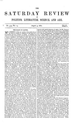 Saturday review Samstag 9. August 1862