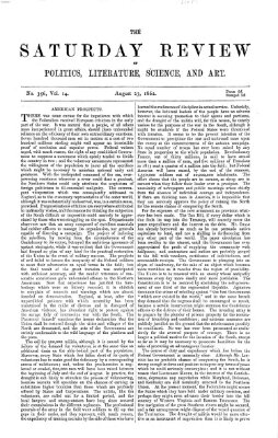 Saturday review Samstag 23. August 1862