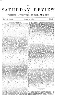 Saturday review Samstag 10. Januar 1863