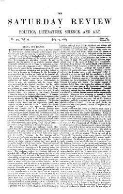 Saturday review Samstag 25. Juli 1863