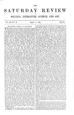 Saturday review Samstag 22. August 1863