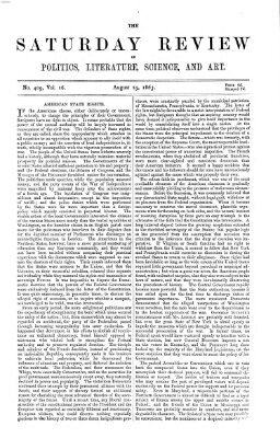 Saturday review Samstag 29. August 1863