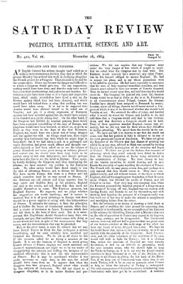 Saturday review Mittwoch 28. Oktober 1863