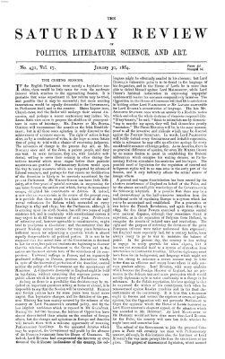 Saturday review Samstag 30. Januar 1864