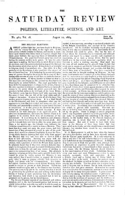 Saturday review Samstag 20. August 1864