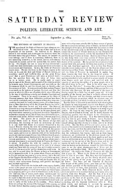 Saturday review Samstag 3. September 1864