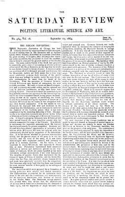 Saturday review Samstag 17. September 1864