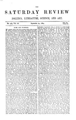 Saturday review Samstag 24. September 1864