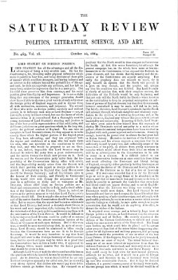 Saturday review Samstag 22. Oktober 1864