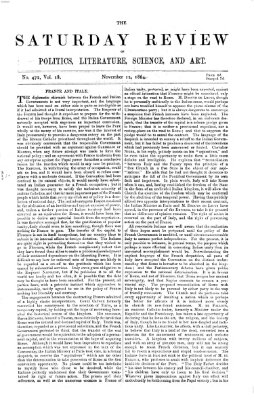 Saturday review Samstag 12. November 1864