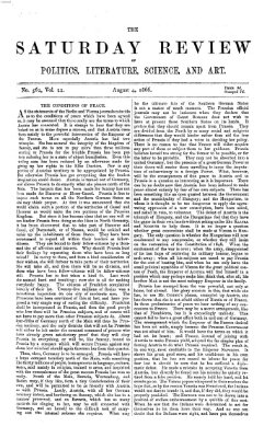 Saturday review Samstag 4. August 1866