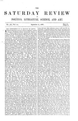 Saturday review Samstag 8. September 1866