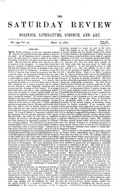 Saturday review Samstag 16. März 1867